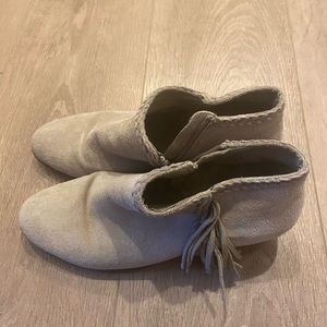 Short gray booties